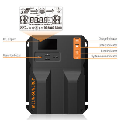 검은색 40 Amp MPPT 태양 전지 제어기 설명서 12V 24V 자연 냉각