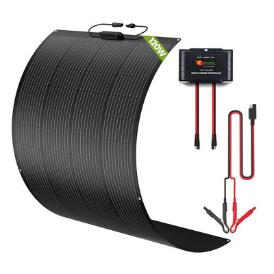 100W 120W 가벼운 무게 RV 태양 전지 패널 키트 12 볼트 자동차 모터 홈 시스템 IP65 방수 스마트 충전 컨트롤러 납산 및 리?? 배터리