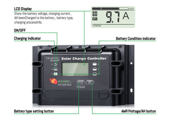 좋은 가격 LCD LED 60Amp 디지털 태양 전지 제어기 선택용 원격 디스플레이 온라인으로