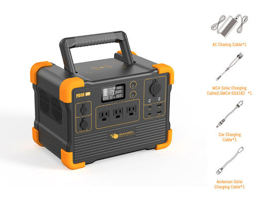 3500회 재충전 가능한 LiFePO4 배터리 탑재 휴대용 파워 스테이션, 2시간 고속 충전 및 360도 보호