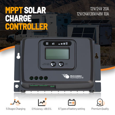디지털 스마트 RV MPPT 태양 전지 제어기 12V / 24V 표면 장착
