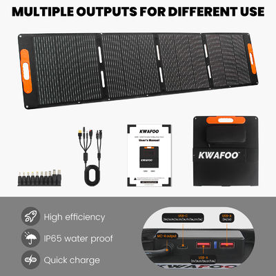 IP65 200W 휴대용 폴딩 태양 전지 패널 모터캠용 12V 배터리
