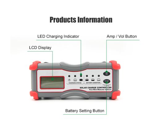 좋은 가격 600W IP65 5단계 충전 디지털 태양광 충전 컨트롤러 PWM 태양광 시스템 충전 컨트롤러 온라인으로
